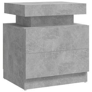 Szafka nocna, szarość betonu, 45x35x52 cm, płyta wiórowa