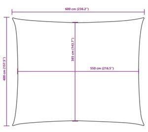 Prostokątny żagiel ogrodowy z tkaniny oxford, 4x6 m, taupe