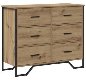 Komoda z szufladami 2 szt. dÄ b rzemieÅlniczy 91 x 35,5 x 74,5 cm