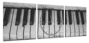 Obraz starego fortepianu (z zegarem) (90x30 cm)