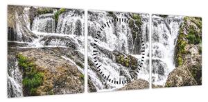 Obraz - Rapids (z zegarem) (90x30 cm)