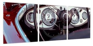 Obraz - Szczegół samochodu (z zegarem) (90x30 cm)