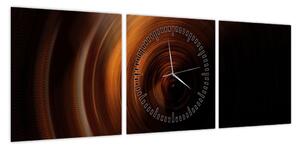 Obraz - Spirala (z zegarem) (90x30 cm)