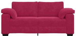 Sofa dwuosobowa, wino czerwone, 180x77x82 cm, aksamit