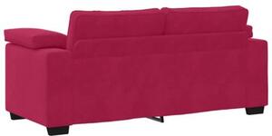 Sofa dwuosobowa, wino czerwone, 180x77x82 cm, aksamit