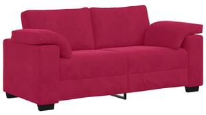 Sofa dwuosobowa, wino czerwone, 180x77x82 cm, aksamit