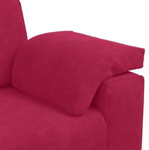 Sofa dwuosobowa, wino czerwone, 180x77x82 cm, aksamit