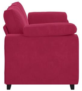 Sofa dwuosobowa, wino czerwone, 180x77x82 cm, aksamit