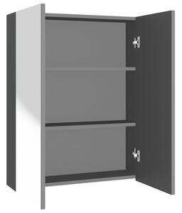 Szafka łazienkowa z lustrem, 60x15x75 cm, mdf, antracytowa