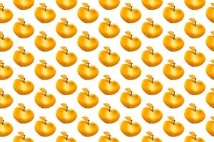 Tapeta złote jabłka