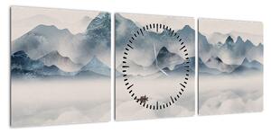 Obraz - Dolina Gór Błękitnych (z zegarem) (90x30 cm)