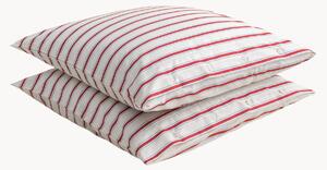 Komplet poszewek na poduszkę z perkalu bawełnianego Striped Coral, 2 elem