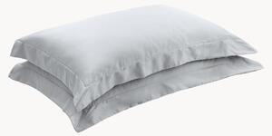 Komplet poszewek na poduszki z satyny bawełnianej Pearl Grey, 2 elem