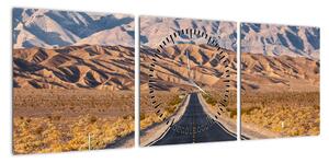 Obraz - Death Valley, Kalifornia, USA (z zegarem) (90x30 cm)