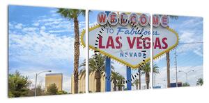 Obraz - Las Vegas (z zegarem) (90x30 cm)