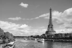 Fototapeta piękna czarno-biała panorama Paryża
