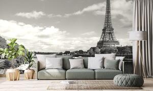 Fototapeta piękna czarno-biała panorama Paryża