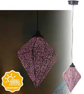 Luxform Ogrodowa lampa solarna Oriental Tyana LED, wisząca, różowa