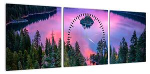 Obraz - Jezioro Tahoe, Sierra Nevada, Kalifornia, USA (z zegarem) (90x30 cm)