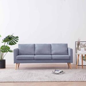Sofa 3-osobowa, materiaÅowa, jasnoszara