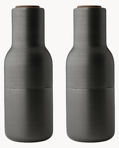 Komplet młynków do soli i pieprzu z pokrywką z drewna orzechowego Bottle Grinder, 2 elem