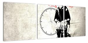 Obraz - Poczucie wolności (z zegarem) (90x30 cm)