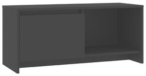 Szafka pod TV, czarna, 90x35x40 cm, płyta wiórowa