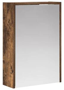 Szafka z lustrem do łazienki dąb wędzony 43 x 16 x 62.5 cm