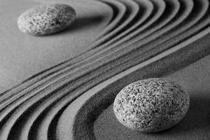 Tapeta Yin i Yang czarno-białe kamienie