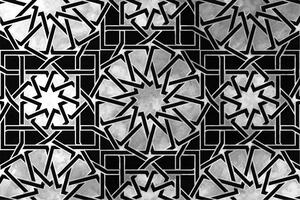 Tapeta czarno-biała orientlna mozaika