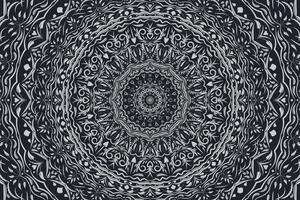 Samoprzylepna tapeta Mandala w vintage stylu w czerni i bieli