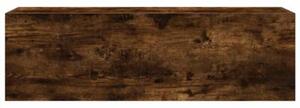 Wisząca szafka łazienkowa, przydymiony dąb, 100x25x30 cm