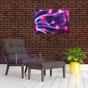 Obraz na szkle - abstrakcyjny fioletowy obraz (70x50 cm)