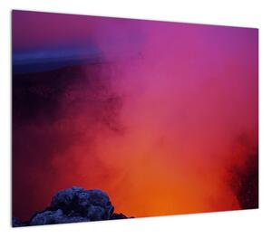 Obraz na szkle - wulkan (70x50 cm)