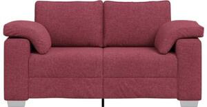 Sofa czerwone wino 160 x 77 x 82 cm tkanina