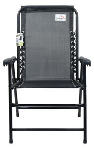 Krzesło ogrodowe składane Trieste - 59 x 95 x 67 cm, czarne