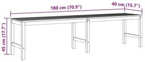 Ławka ogrodowa, 180 cm, lite drewno tekowe