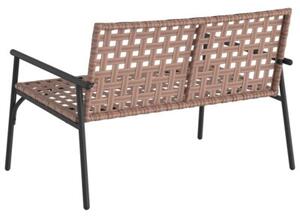 Krzesło ogrodowe brązowy 110,5 x 79 x 75,5 cm polirattan