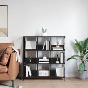 Półka na książki czarny dąb 102 x 32 x 104,5 cm
