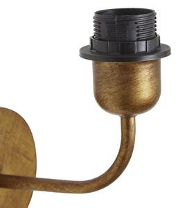 W stylu vintage lampa ścienna złota bez klosza - Matt
