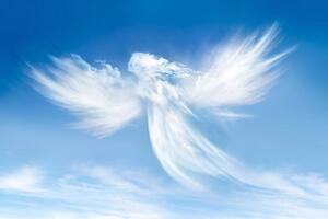 Tapeta wizerunek anioła w chmurach