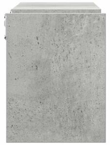 Półki ścienne, 2 szt., szarość betonu, 100x15x20 cm