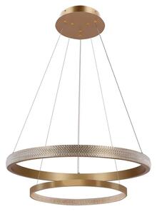 Wisząca okrągła złota lampa z kryształami - M079 B3-C05