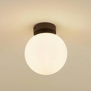 Lampa sufitowa Bidolo Lucande, możliwość ściemniania, czarny, łazienka, szkło