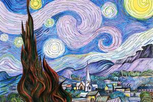 Tapeta Gwiaździsta noc - Vincent van Gogh