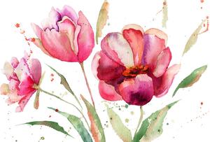 Tapeta tulipany w ciekawym designie