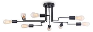 GILBERT lampa sufitowa loft czarna fi 87cm 8xE27