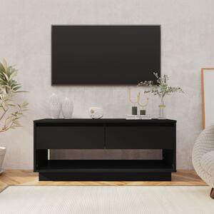 Szafka pod TV, czarna, 102x41x44 cm, materiał drewnopochodny