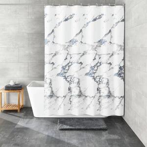 Kleine Wolke Zasłona prysznicowa Marble, 180x200 cm, biało-szara