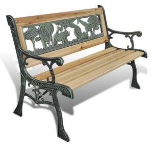Ławka ogrodowa dla dzieci, 84 cm, drewniana